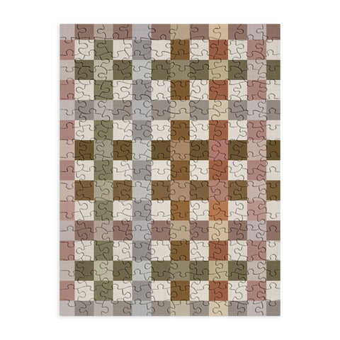 Ninola Design Multicolored Checker Natural Puzzle