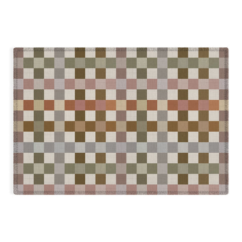 Ninola Design Multicolored Checker Natural Outdoor Rug
