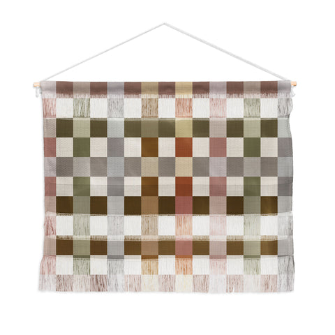 Ninola Design Multicolored Checker Natural Wall Hanging Landscape