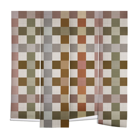 Ninola Design Multicolored Checker Natural Wall Mural