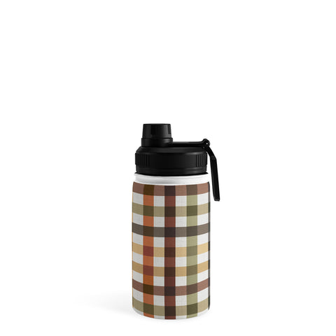 Ninola Design Multicolored Gingham Rustic Ginger Water Bottle