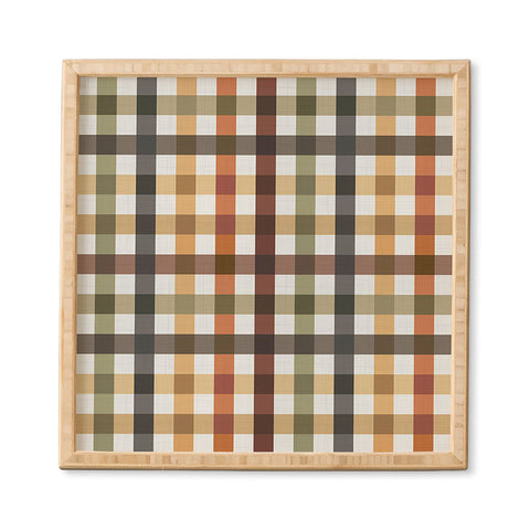 Ninola Design Multicolored Gingham Rustic Ginger Framed Wall Art