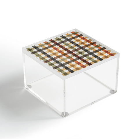Ninola Design Multicolored Gingham Rustic Ginger Acrylic Box