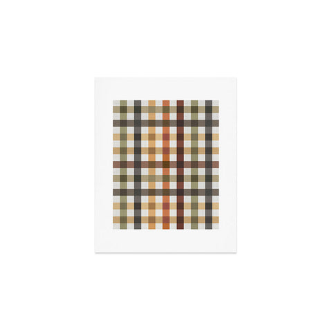 Ninola Design Multicolored Gingham Rustic Ginger Art Print