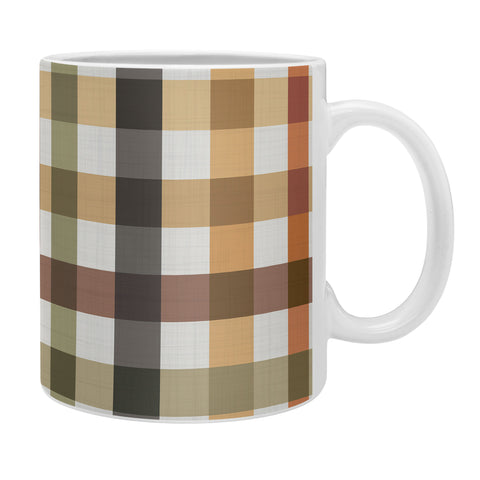 Ninola Design Multicolored Gingham Rustic Ginger Coffee Mug