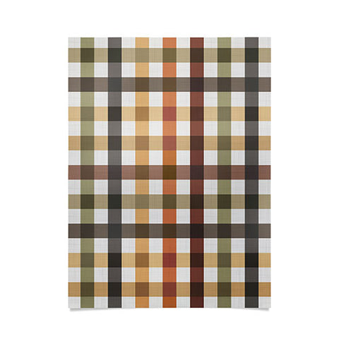 Ninola Design Multicolored Gingham Rustic Ginger Poster