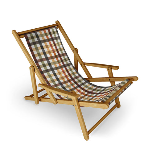Ninola Design Multicolored Gingham Rustic Ginger Sling Chair