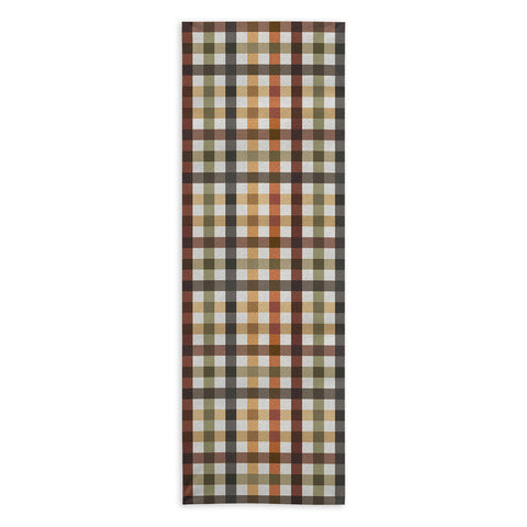 Ninola Design Multicolored Gingham Rustic Ginger Yoga Towel