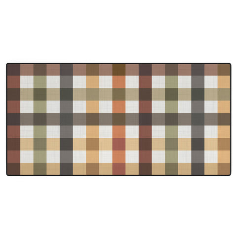 Ninola Design Multicolored Gingham Rustic Ginger Desk Mat