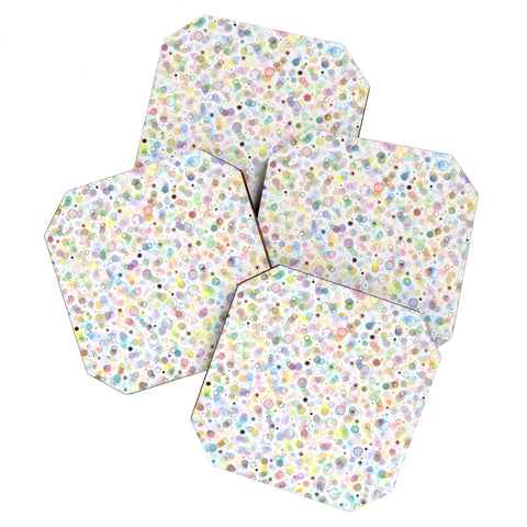 Ninola Design Multicolored pastel bubbles dream Coaster Set