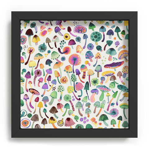 Ninola Design Mushrooms Nature Forest Colorful Recessed Framing Square