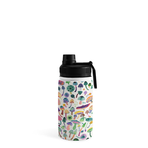 Ninola Design Mushrooms Nature Forest Colorful Water Bottle