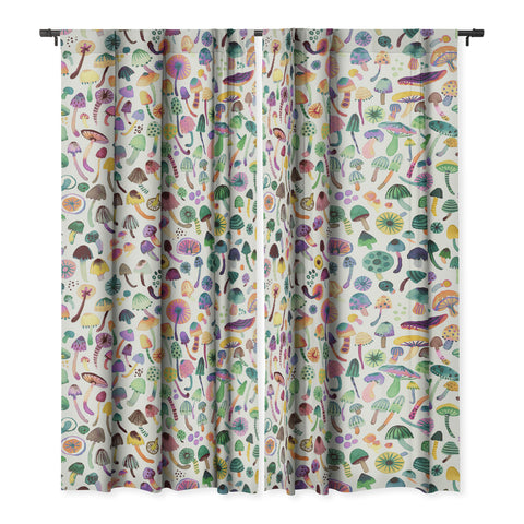 Ninola Design Mushrooms Nature Forest Colorful Blackout Non Repeat