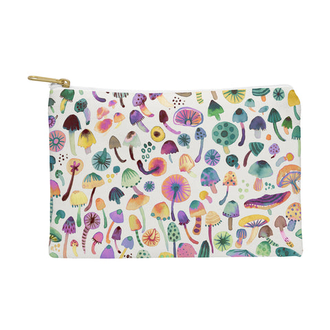 Ninola Design Mushrooms Nature Forest Colorful Pouch