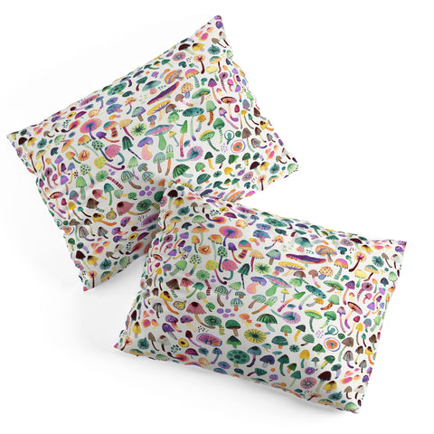 Ninola Design Mushrooms Nature Forest Colorful Pillow Shams