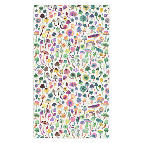 Ninola Design Mushrooms Nature Forest Colorful Tablecloth