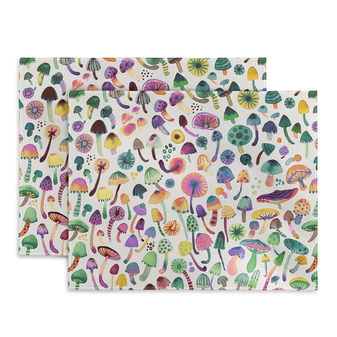 Ninola Design Mushrooms Nature Forest Colorful Placemat