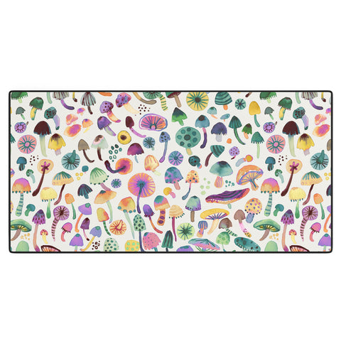 Ninola Design Mushrooms Nature Forest Colorful Desk Mat