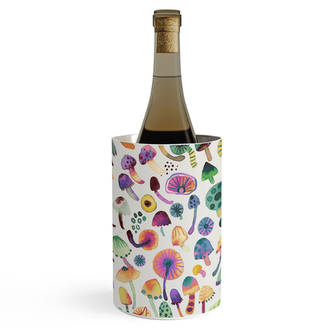 Ninola Design Mushrooms Nature Forest Colorful Wine Chiller