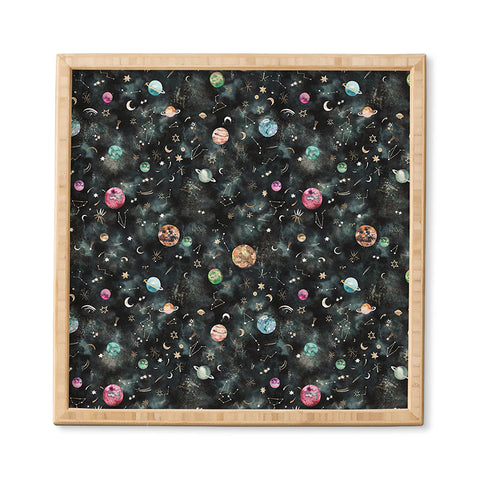 Ninola Design Mystical Galaxy Black Framed Wall Art