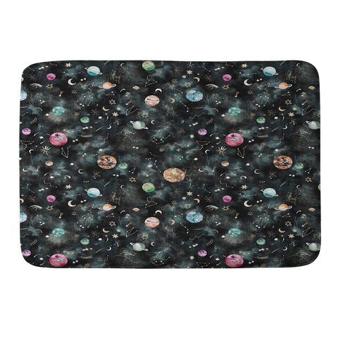 Ninola Design Mystical Galaxy Black Memory Foam Bath Mat