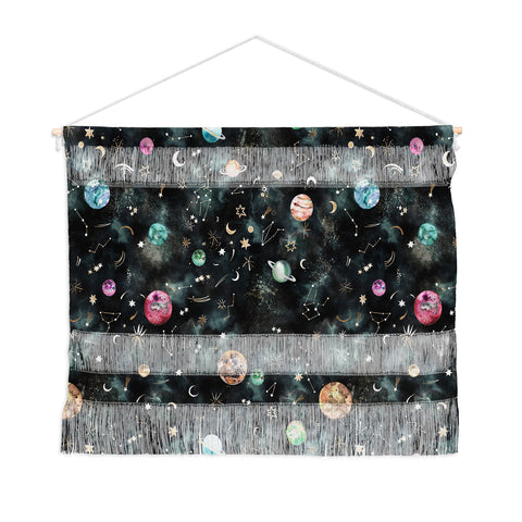 Ninola Design Mystical Galaxy Black Wall Hanging Landscape