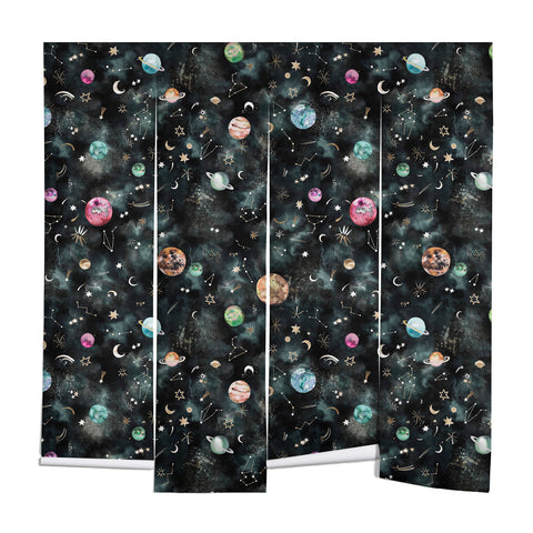 Ninola Design Mystical Galaxy Black Wall Mural