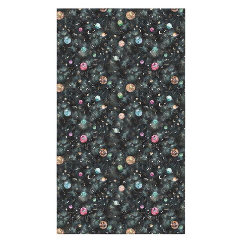 Ninola Design Mystical Galaxy Black Tablecloth