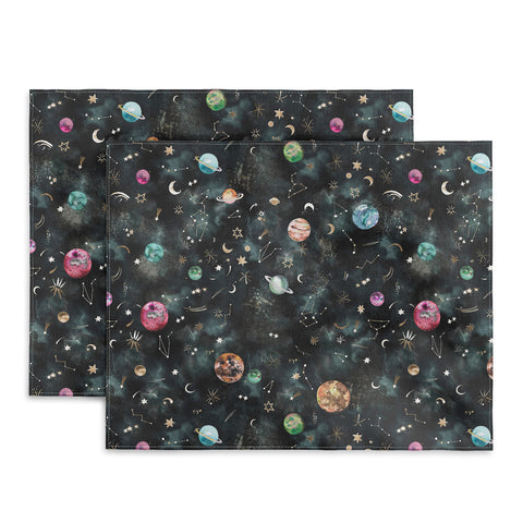 Ninola Design Mystical Galaxy Black Placemat
