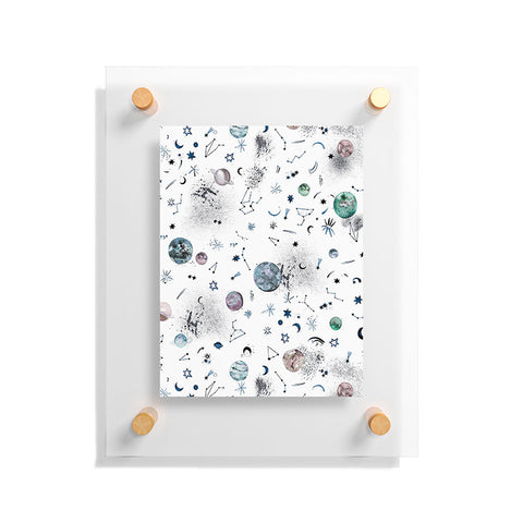 Ninola Design Mystical Galaxy White Floating Acrylic Print