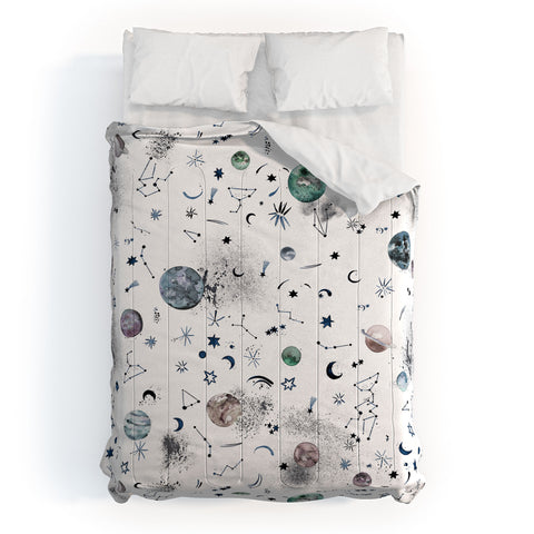 Ninola Design Mystical Galaxy White Comforter