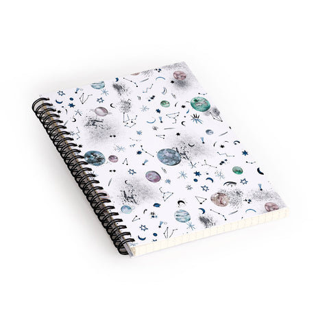 Ninola Design Mystical Galaxy White Spiral Notebook