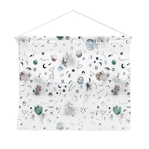 Ninola Design Mystical Galaxy White Wall Hanging Landscape