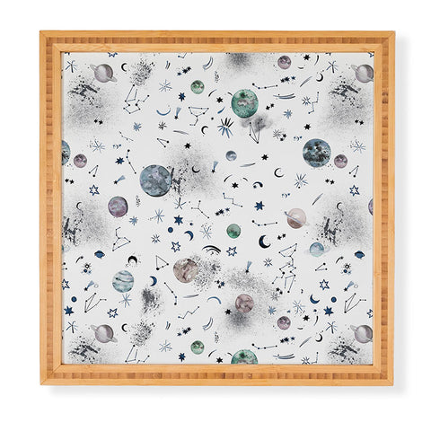 Ninola Design Mystical Galaxy White Framed Wall Art
