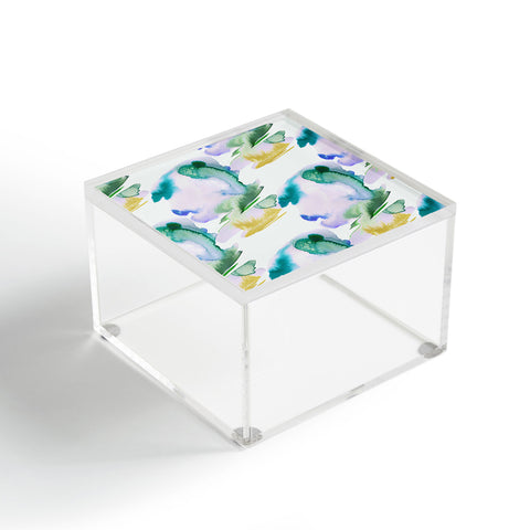 Ninola Design Natural Haze Abstract Landscape Lilac Green Acrylic Box