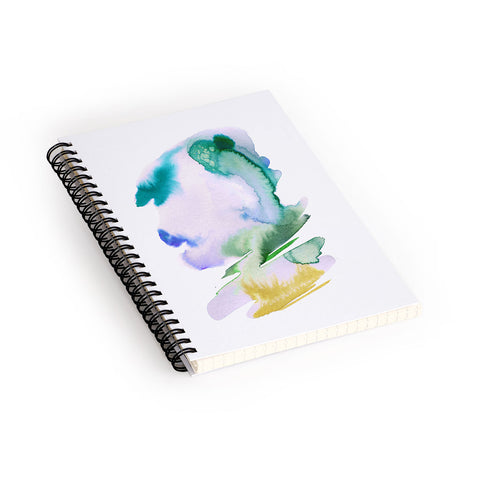 Ninola Design Natural Haze Abstract Landscape Lilac Green Spiral Notebook
