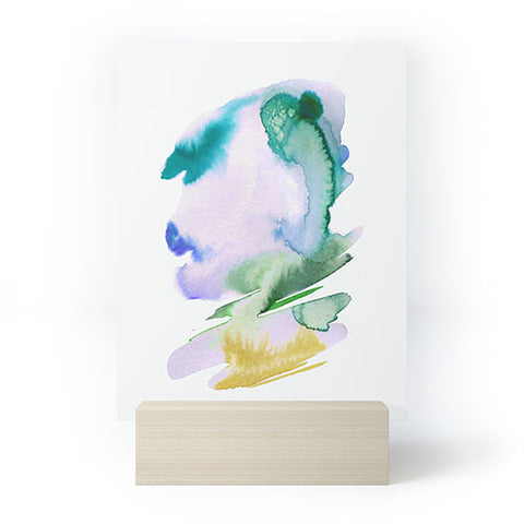 Ninola Design Natural Haze Abstract Landscape Lilac Green Mini Art Print