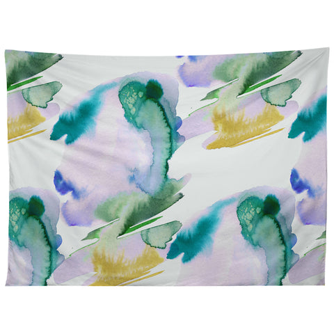 Ninola Design Natural Haze Abstract Landscape Lilac Green Tapestry