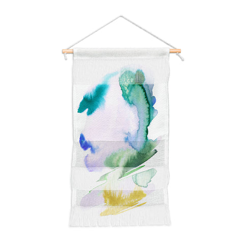 Ninola Design Natural Haze Abstract Landscape Lilac Green Wall Hanging Portrait