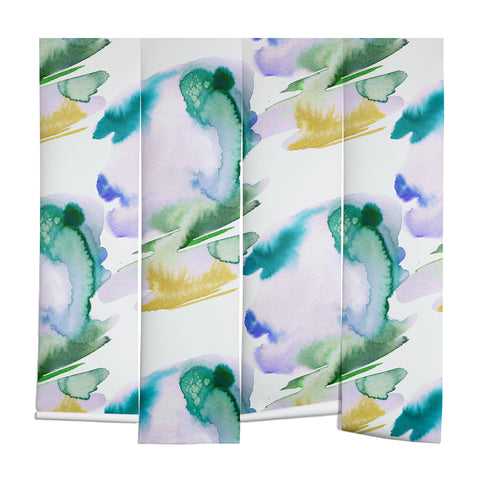 Ninola Design Natural Haze Abstract Landscape Lilac Green Wall Mural