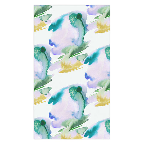 Ninola Design Natural Haze Abstract Landscape Lilac Green Tablecloth