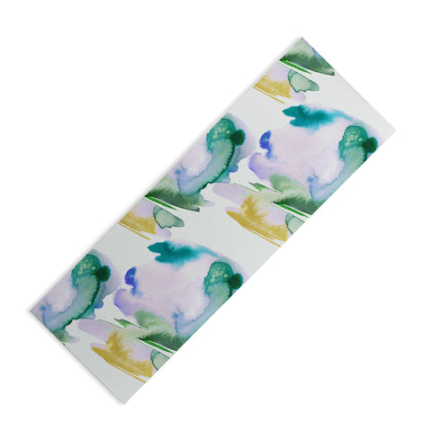 Ninola Design Natural Haze Abstract Landscape Lilac Green Yoga Mat