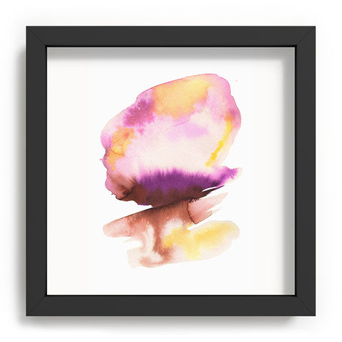 Ninola Design Natural Haze Abstract Landscape Summer Sunset Recessed Framing Square