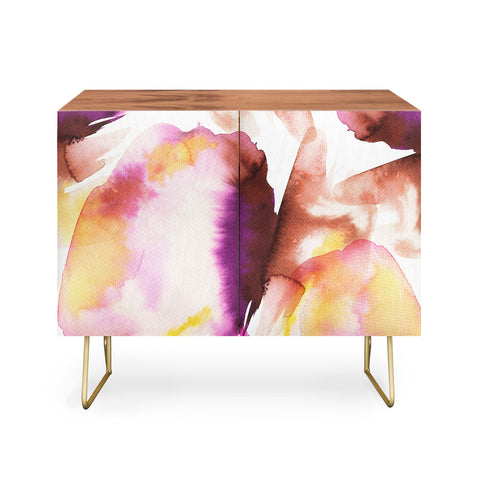 Ninola Design Natural Haze Abstract Landscape Summer Sunset Credenza