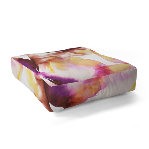 Ninola Design Natural Haze Abstract Landscape Summer Sunset Floor Pillow Square