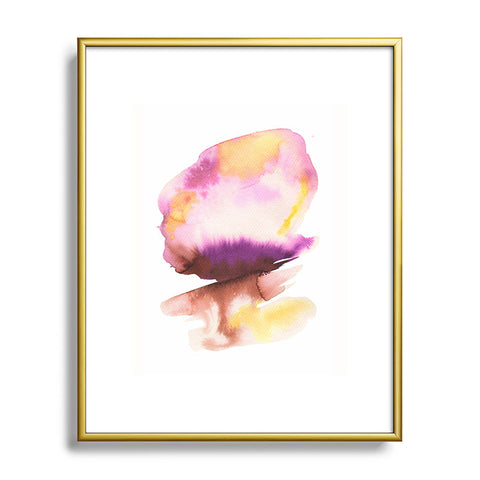 Ninola Design Natural Haze Abstract Landscape Summer Sunset Metal Framed Art Print