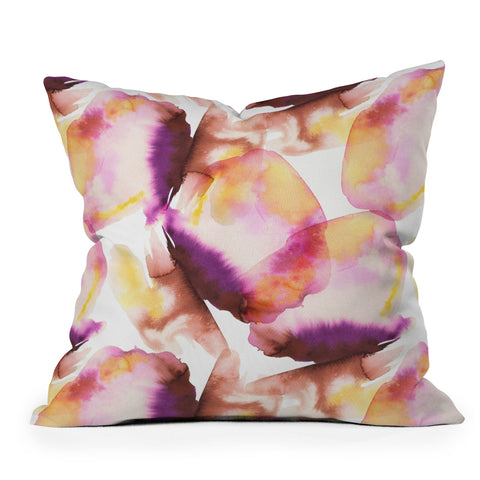 Ninola Design Natural Haze Abstract Landscape Summer Sunset Outdoor Throw Pillow