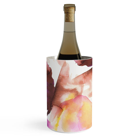 Ninola Design Natural Haze Abstract Landscape Summer Sunset Wine Chiller