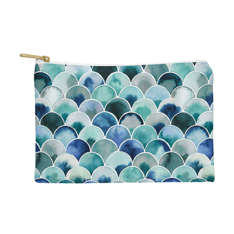 Ninola Design Natural Haze Art Deco Scales Blue Pouch