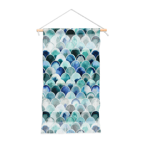 Ninola Design Natural Haze Art Deco Scales Blue Wall Hanging Portrait